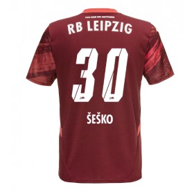 Pánské fotbalový oblečení RB Leipzig Benjamin Sesko #30 Venkovní košile 2024-25 Krátkým Rukávem